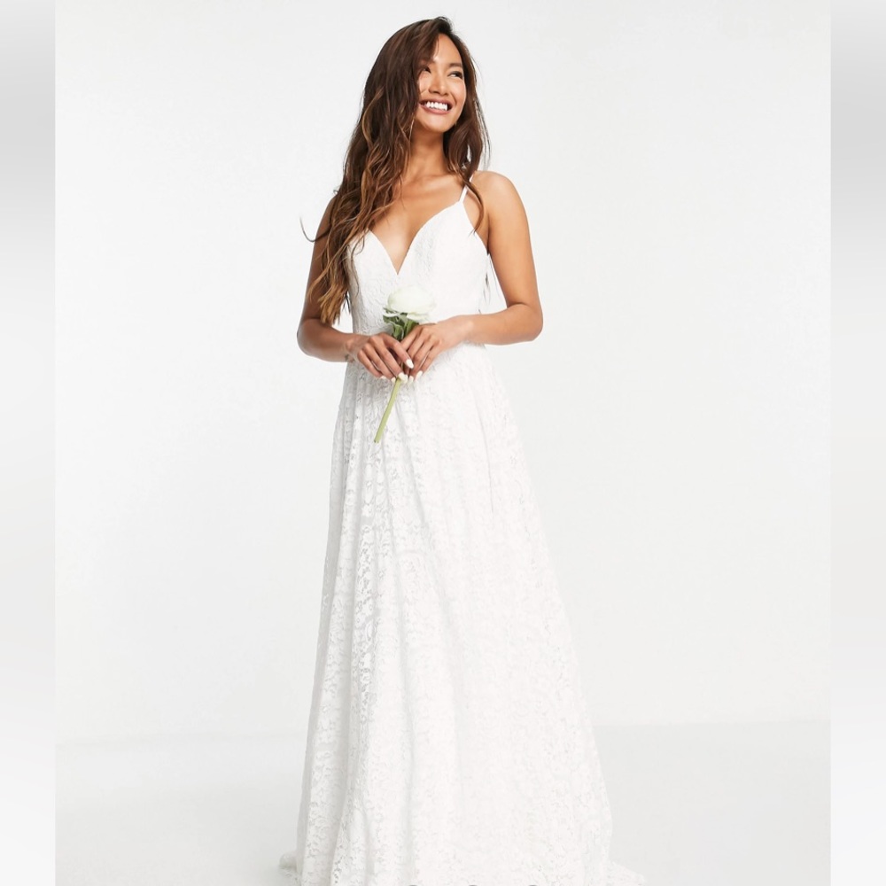 ASOS Ariana Lace Cami Wedding Dress with Full Skirt